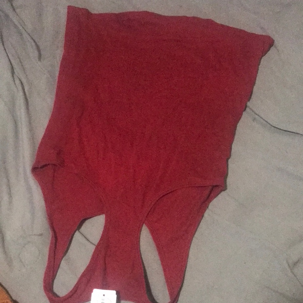 Burgundy Lady active wear shirt